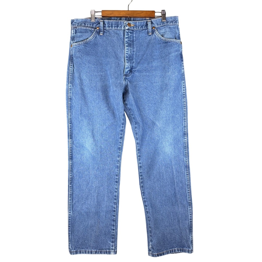 Wrangler Cowboy Cut Original Fit Jeans Blue Denim Mens 38x30 Western Casual Cool